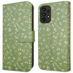 iMoshion Design Bookcase Samsung Galaxy A33 - Green Flowers