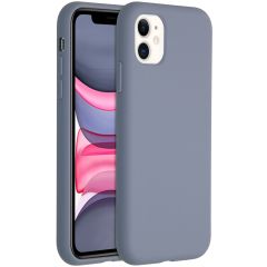 Accezz Liquid Silicone Backcover iPhone 11 - Lavender Gray