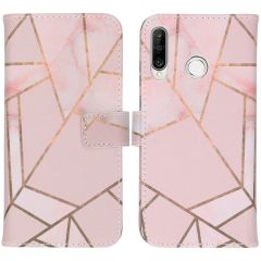 iMoshion Design Softcase Book Case Huawei P30 Lite - Pink Graphic