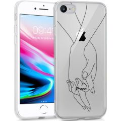 iMoshion Design hoesje iPhone SE (2022 / 2020) / 8 / 7  - Hand - Transparant