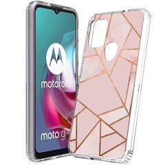 iMoshion Design hoesje Motorola Moto G30 / G20 / G10 (Power) - Grafisch Koper / Roze