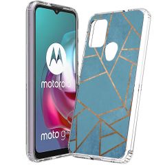 iMoshion Design hoesje Motorola Moto G30 / G20 / G10 (Power) - Grafisch Koper / Blauw