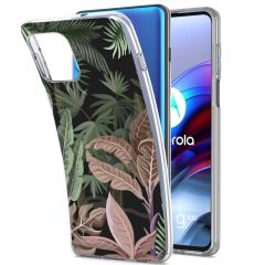 iMoshion Design hoesje Motorola Moto G100 - Jungle - Groen / Roze