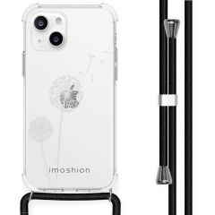 iMoshion Design hoesje met koord iPhone 13 Mini - Paardenbloem - Wit