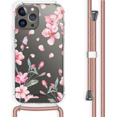 iMoshion Design hoesje met koord iPhone 13 Pro Max - Bloem - Roze