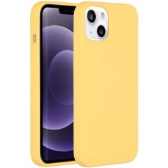 Accezz Liquid Silicone Backcover iPhone 13 - Geel