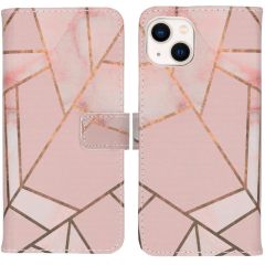 iMoshion Design Softcase Book Case iPhone 13 - Pink Graphic