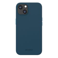 Accezz Leather Backcover met MagSafe iPhone 13 - Donkerblauw