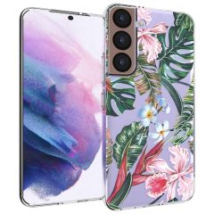 iMoshion Design hoesje Samsung Galaxy S22 - Jungle - Groen / Roze