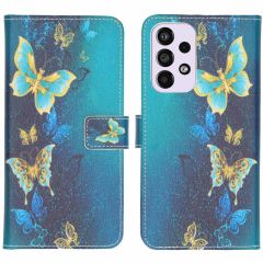 iMoshion Design Softcase Bookcase Samsung Galaxy A33 - Blue Butterfly