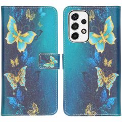 iMoshion Design Softcase Book Case Samsung Galaxy A53 - Blue Butterfly