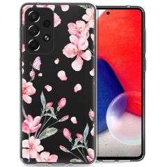 iMoshion Design hoesje Samsung Galaxy A73 - Bloem - Roze