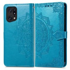 iMoshion Mandala Bookcase Oppo Find X5 Pro 5G - Turquoise