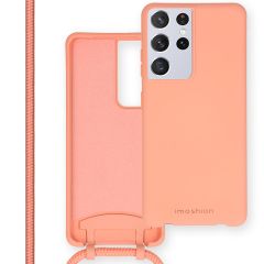 iMoshion Color Backcover met afneembaar koord Samsung Galaxy S21 Ultra - Peach