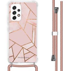 iMoshion Design hoesje met koord Samsung Galaxy A53 - Grafisch Koper - Roze / Goud