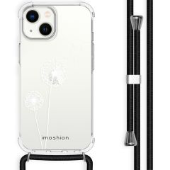 iMoshion Design hoesje met koord iPhone 14 - Paardenbloem - Wit