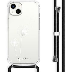 iMoshion Design hoesje met koord iPhone 14 Plus - Paardenbloem - Wit