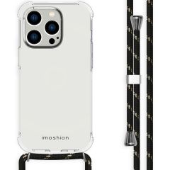 iMoshion Backcover met koord iPhone 14 Pro - Zwart / Goud