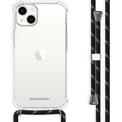 iMoshion Backcover met koord iPhone 14 Plus - Zwart / Goud