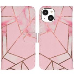 iMoshion Design Softcase Book Case iPhone 14 - Pink Graphic