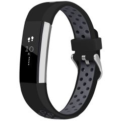 iMoshion Siliconen sport bandje Fitbit Alta (HR) - Zwart/Grijs