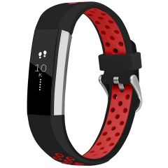 iMoshion Siliconen sport bandje Fitbit Alta (HR) - Zwart/Rood