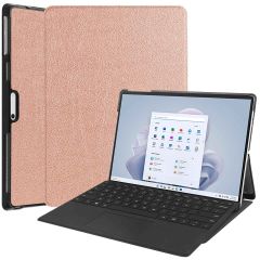 iMoshion Trifold Bookcase Microsoft Surface Pro 9 - Rosé Goud