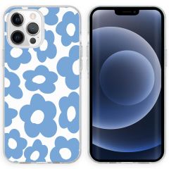iMoshion Design hoesje iPhone 13 Pro - Retro Blue Flowers