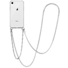 iMoshion Backcover met koord + armband - Ketting iPhone Xr - Zilver
