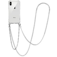 iMoshion Backcover met koord + armband - Ketting iPhone Xs / X-Zilver