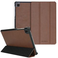 Selencia Vegan Lederen Trifold Book Case Galaxy Tab A7 Lite - Bruin