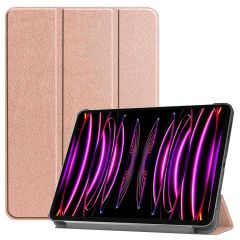 iMoshion Trifold Bookcase iPad Pro 12.9 (2018 - 2022) - Rosé Goud