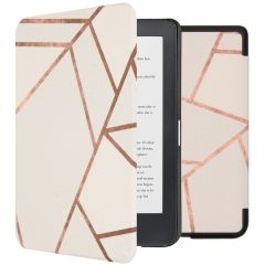 iMoshion Design Slim Hard Case Bookcase Kobo Clara HD - White Graphic