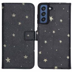iMoshion Design Softcase Bookcase Galaxy S21 FE - Stars Gold
