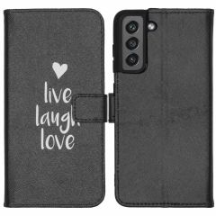 iMoshion Design Softcase Book Case Galaxy S21 FE - Live Laugh Love