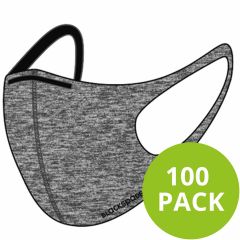 Blackspade 100 pack - Uniseks wasbaar mondkapje volwassenen - Herbruikbaar - Grijs