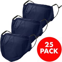 iMoshion 25 pack - Herbruikbaar, wasbaar mondkapje 3-laags katoen - Donkerblauw