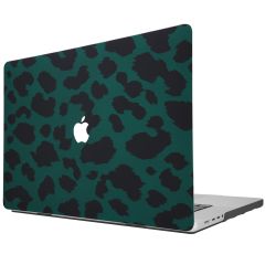 iMoshion Design Laptop Cover MacBook Pro 14 inch (2021) - Green Leopard