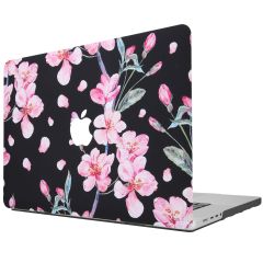 iMoshion Design Laptop Cover MacBook Pro 14 inch (2021) - Blossom Watercolor Black