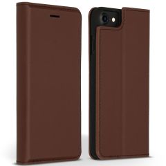 Accezz Premium Leather Slim Book Case iPhone SE (2022 / 2020) / 8 / 7 / 6(s) - Bruin