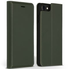 Accezz Premium Leather Slim Book Case iPhone SE (2022 / 2020) / 8 / 7 / 6(s) - Groen