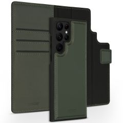 Accezz Premium Leather 2 in 1 Wallet Bookcase Samsung Galaxy S22 Ultra - Groen