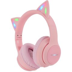 iMoshion Kids LED Light Cat Ear Bluetooth Headphones - Kinder koptelefoon - Roze