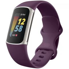 iMoshion Siliconen bandje Fitbit Charge 5 / Charge 6 - Maat L - Paars