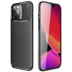 iMoshion Carbon Softcase Backcover iPhone 14 Pro Max - Zwart
