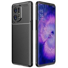 iMoshion Carbon Softcase Backcover Oppo Find X5 - Zwart