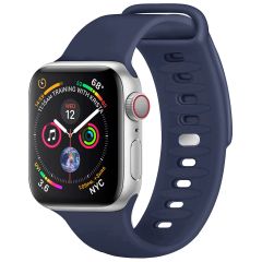 iMoshion Siliconen bandje Apple Watch Series 1-9 / SE - 38/40/41mm - Donkerblauw