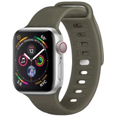 iMoshion Siliconen bandje Apple Watch Series 1-9 / SE - 38/40/41mm - Olijfgroen