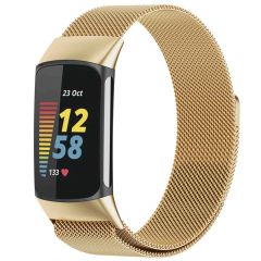 iMoshion Milanees magnetisch bandje Fitbit Charge 5 / Charge 6 - Maat M - Goud