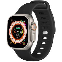 iMoshion Siliconen bandje Apple Watch Series 1-8 / SE / Ultra - 42/44/45/49 mm - Zwart